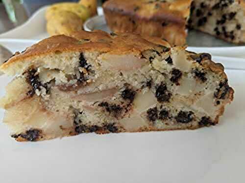 Gâteau au yaourt poires-chocolat