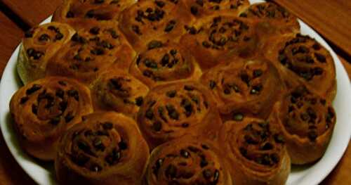 Brioche roulées aux pépites de chocolat