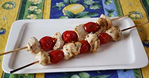 Brochettes de poulet - Tomates cerises