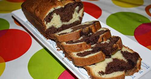 Cake marbré chocolat-vanille