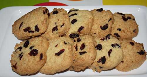 Cookies noix de coco - canneberges