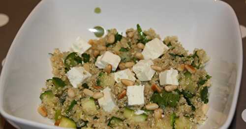 Courgettes, quinoa et pignons de pin #Pourlesnuls