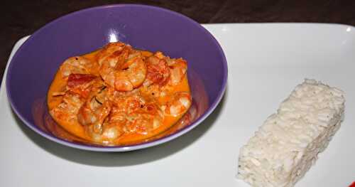 Crevettes à la crème de Pascale