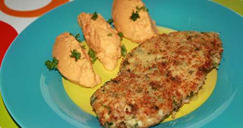 Escalope de poulet panée au fromage