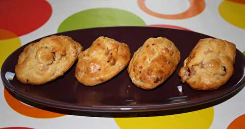 Madeleines séchées aux tomates confites et au jambon