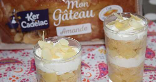 " Mon gâteau Amande" #Ker Cadélac en verrine aux pommes 