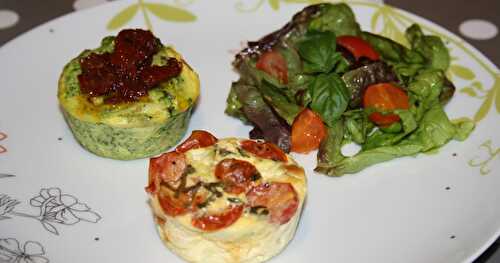 Petits flans de légumes brocolis et tomates cerise