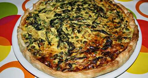 Quiche aux blettes et petits pois