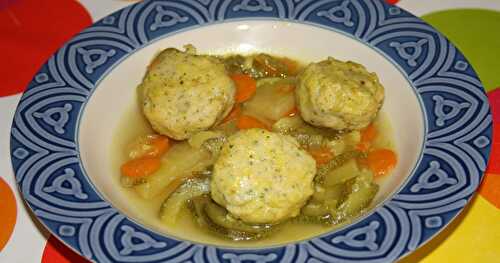 Tagine de boulettes de poisson aux légumes