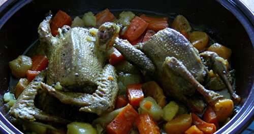 Tajine de pigeons aux légumes de saison