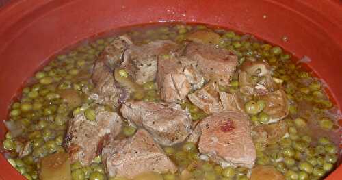 Tajine de veau aux petits pois et au citron frais