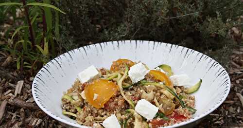 Salade de spaghettis de courgette - quinoa