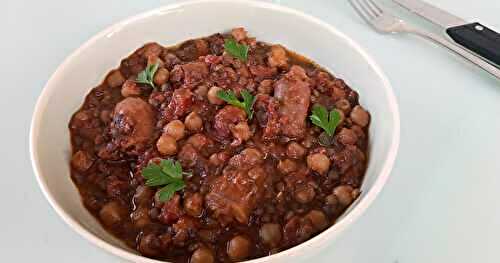 Potée de merguez aux légumineuses 