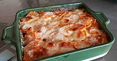 Gratin de patates douces au boeuf et au parmesan