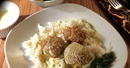 Boulettes de poisson, sauce crémeuse aux deux citrons 