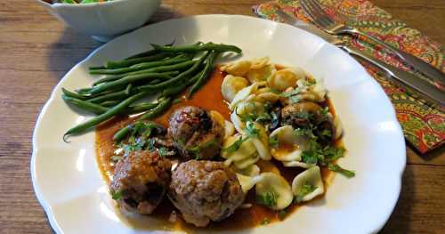 Boulettes de porc aux champignons +