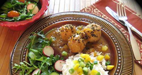 Boulettes de poulet à l’orange et au gingembre +