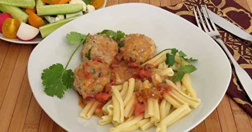 Boulettes de poulet au tofu, sauce express + 