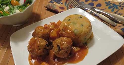 Boulettes de poulet, sauce à l’orange 