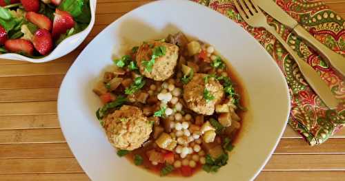 Boulettes de poulet, sauce ratatouille 