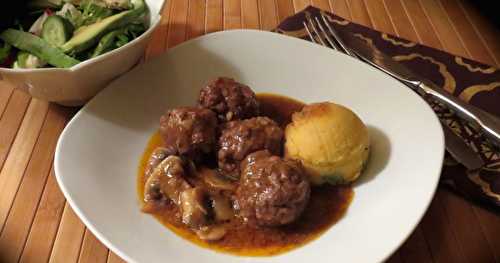 Boulettes de veau à la bourguignonne + 