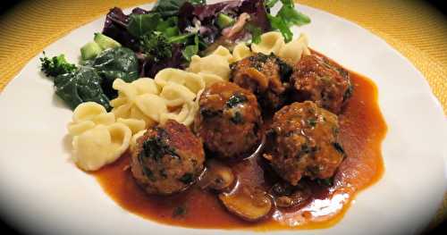 Boulettes de veau aux épinards