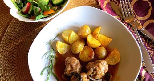 Boulettes de veau express, sauce aux champignons 