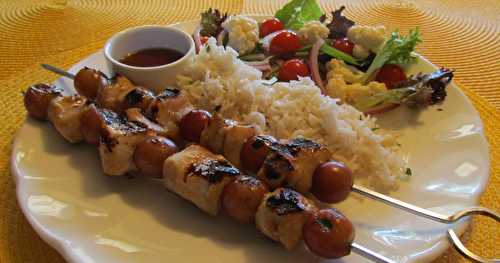 Brochettes de poulet, marinade asiatique