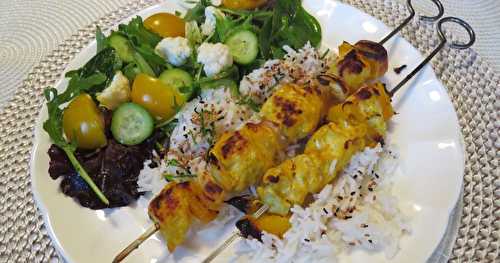 Brochettes de poulet tandoori 