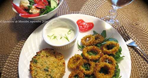 Calmars sans friture à l'indienne + Croquettes de couscous 