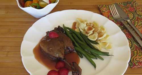 Canard braisé au vin rouge +