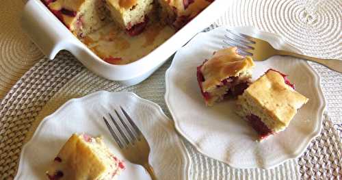 Carrés aux fraises et au chocolat blanc 