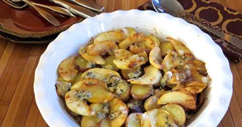 Casserole de canard confit aux pommes et au bleu + 