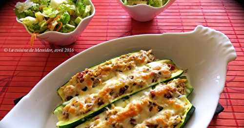 Courgettes farcies au poisson express 