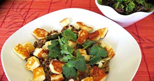 Couscous oriental, légumes grillés et à halloumi