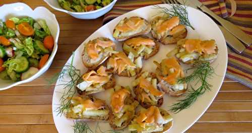 Crostinis au fenouil et au saumon fumé + 