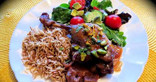 Cuisses de canard aux figues et aux abricots +