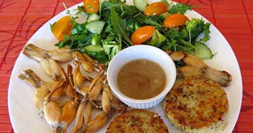 Cuisses de grenouille au four, sauce à l’orange 