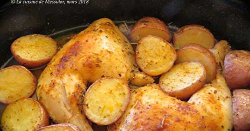 Cuisses de poulet au citron et aux herbes + 