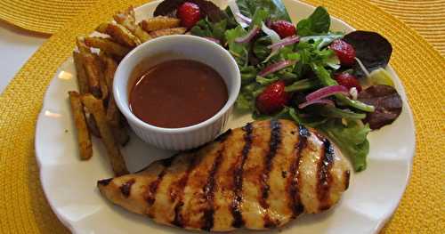 Escalopes de poulet barbecue, sauce express