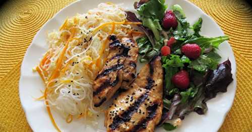 Escalopes de poulet bbq, saveurs asiatiques 