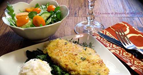 Escalopes de poulet en croûte de couscous 