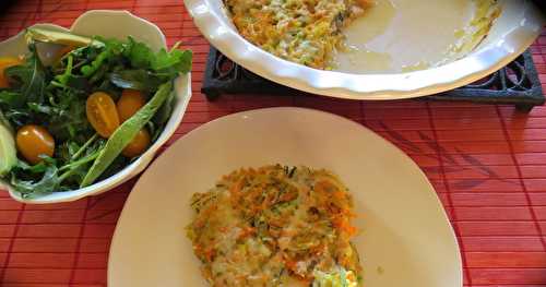 Étagé de truite, légumes et fromage 