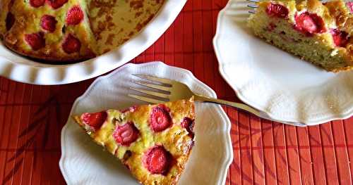 Fausse tarte à la courgette et aux fraises 