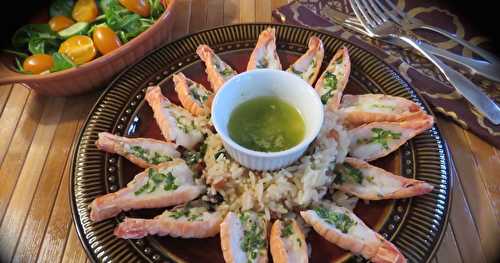 Festin de langoustines sur riz + 