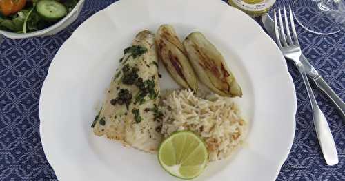 Filet de doré au beurre de coriandre et de lime 