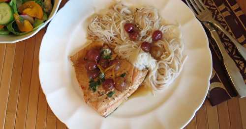 Filet de truite express, sauce aux raisins à l’asiatique + 