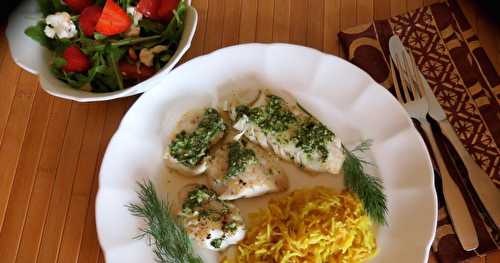 Filets d’aiglefin au pesto d’aneth + 