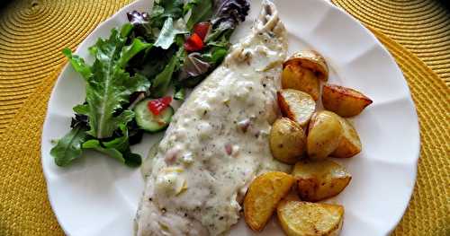 Filets de doré, sauce à la crème et à l’estragon