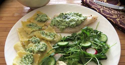 Filets de poisson au pesto léger 